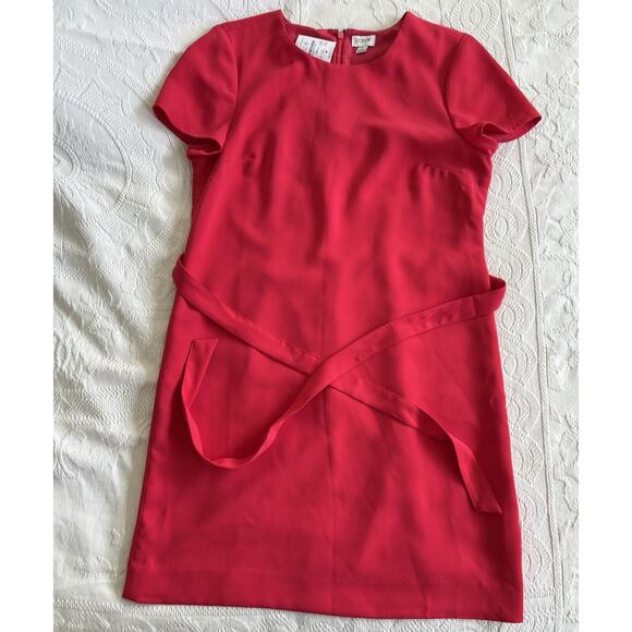 NEW J Crew Shift Suit Dress Crepe Cap-Sleeve Bright Cerise Red/Pink NWT Size 8 - Picture 14 of 15